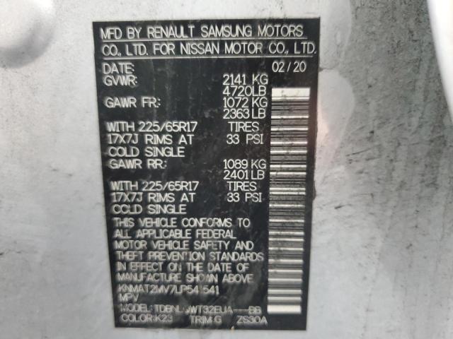 Photo 14 from auction – 2020 NISSAN ROGUE S with VIN KNMAT2MV7LP541541