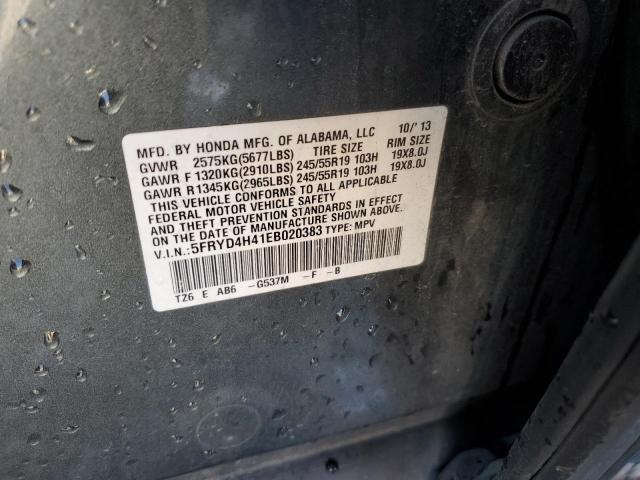 Photo 14 from auction – 2014 ACURA MDX TECHNO with VIN 5FRYD4H41EB020383