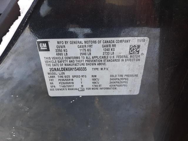 Photo 14 from auction – 2017 CHEVROLET EQUINOX PR with VIN 2GNALDEK6H1549335