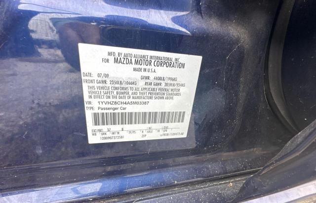 Photo 10 from auction – 2010 MAZDA 6 I with VIN 1YVHZ8CH4A5M03387