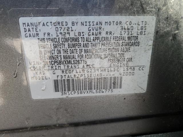 Photo 14 from auction – 2021 NISSAN KICKS S with VIN 3N1CP5BVXML526775