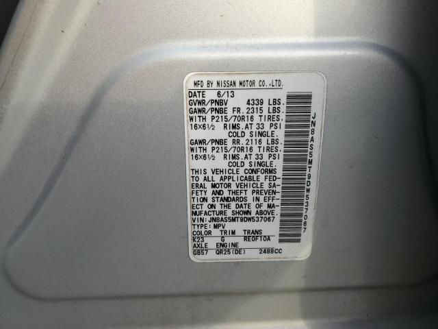 Photo 14 from auction – 2013 NISSAN ROGUE S with VIN JN8AS5MT9DW537067