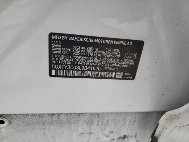 Photo 14 from auction – 2020 BMW X3 SDRIVE3 with VIN 5UXTY3C03L9B41620