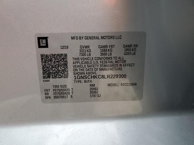 Photo 14 from auction – 2020 CHEVROLET SUBURBAN C with VIN 1GNSCHKC8LR229300