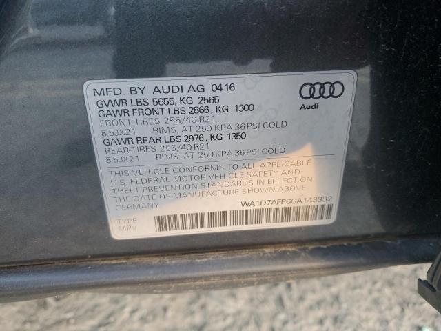 Photo 14 from auction – 2016 AUDI Q5 PREMIUM with VIN WA1D7AFP6GA143332