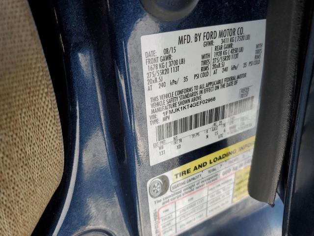 Photo 14 from auction – 2016 FORD EXPEDITION with VIN 1FMJK1KT4GEF02966