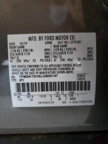 Photo 14 from auction – 2020 FORD EXPLORER X with VIN 1FMSK7DH6LGB06147
