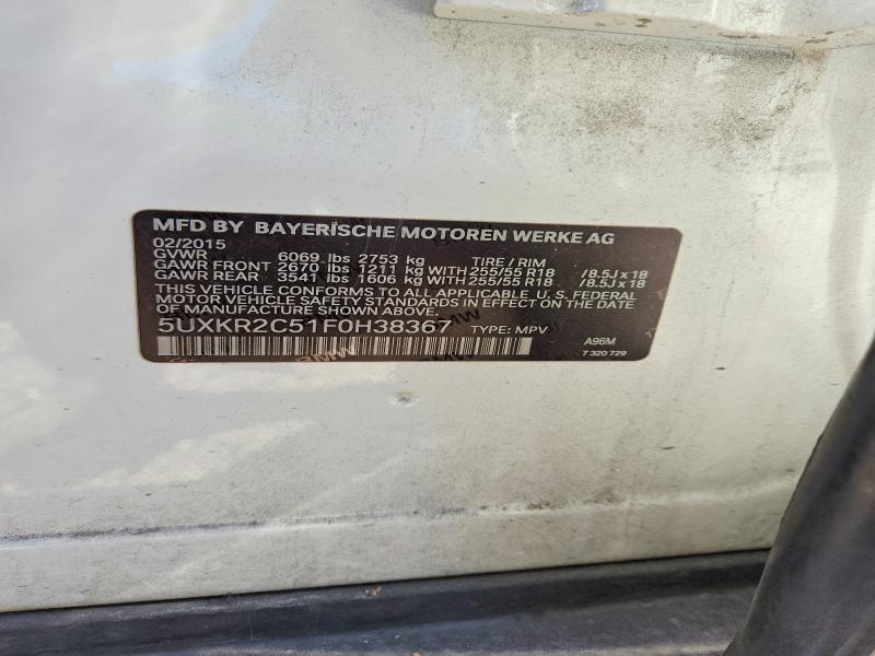 Photo 14 from auction – 2015 BMW X5 with VIN 5UXKR2C51F0H38367