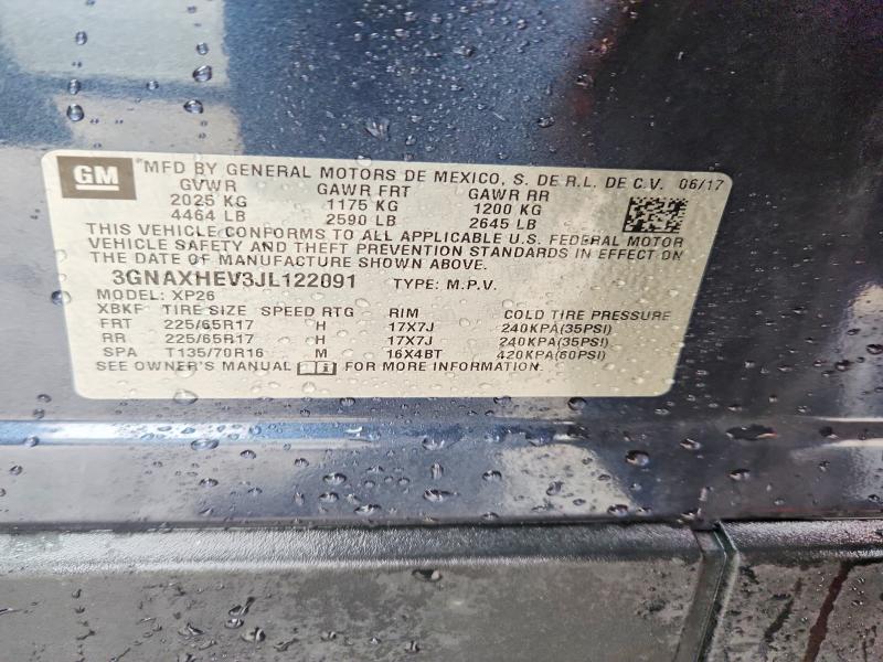 Photo 14 from auction – 2018 CHEVROLET EQUINOX with VIN 3GNAXHEV3JL122091