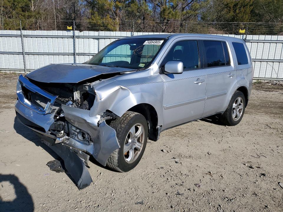 HONDA PILOT 2012 with VIN 5FNYF3H5XCB014500 - Photo from auction