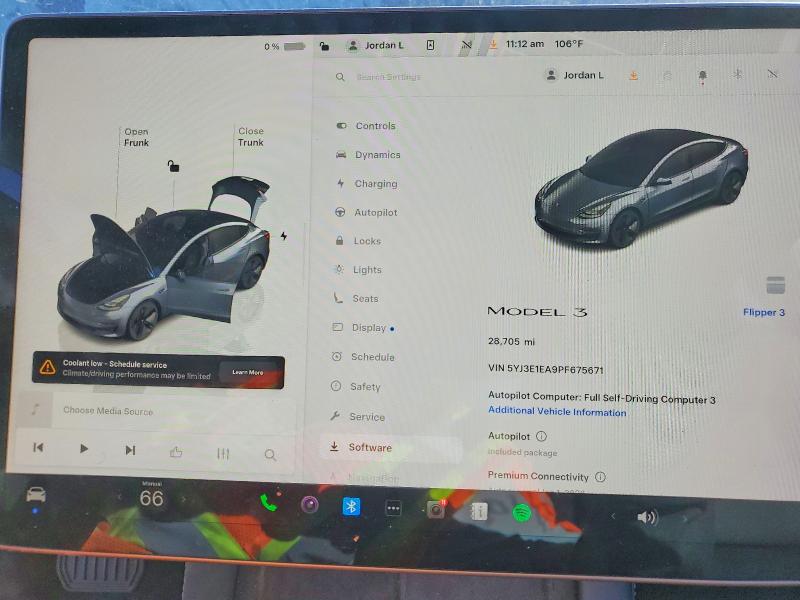 Photo 9 from auction – 2023 TESLA MODEL 3 with VIN 5YJ3E1EA9PF675671