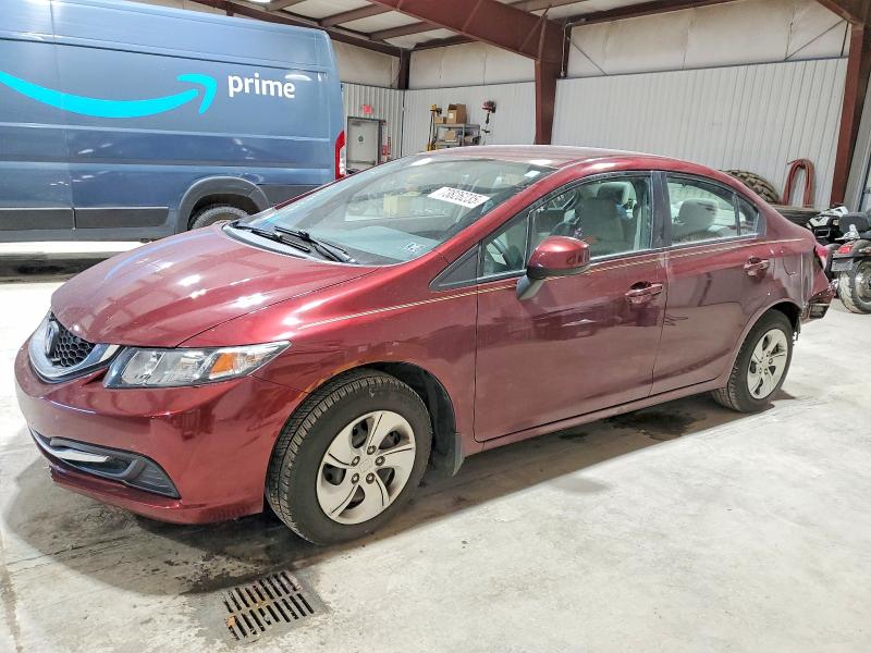HONDA CIVIC LX 2013 with VIN 2HGFB2F57DH586248 - Photo from auction