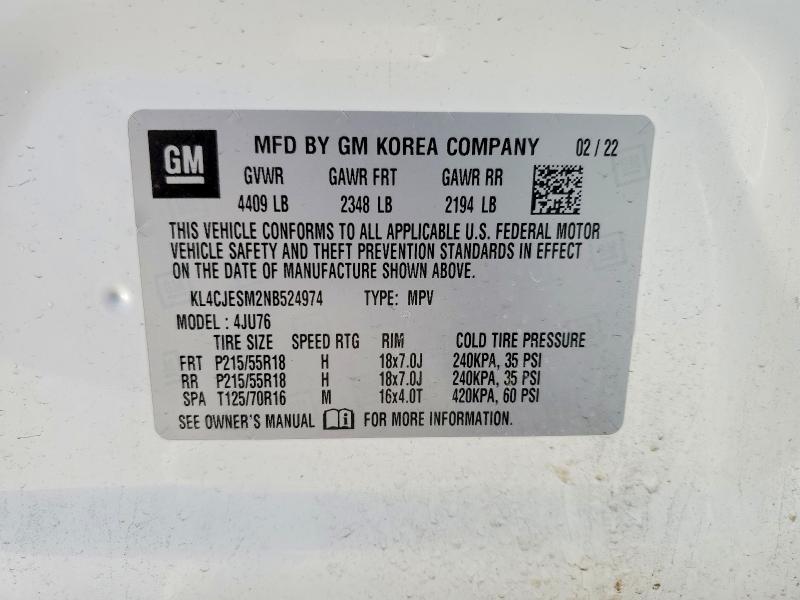 Photo 14 from auction – 2022 BUICK ENCORE PRE with VIN KL4CJESM2NB524974