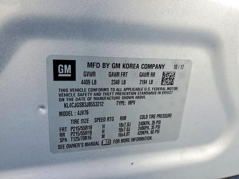 Photo 14 from auction – 2018 BUICK ENCORE ESS with VIN KL4CJGSB3JB553212