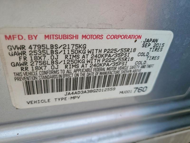 Photo 14 from auction – 2016 MITSUBISHI OUTLANDER with VIN JA4AD3A38GZ012559