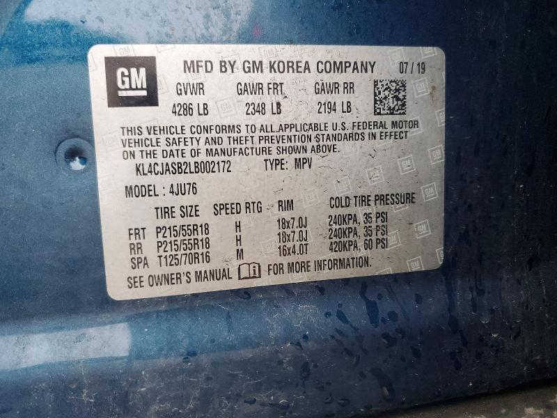 Photo 14 from auction – 2020 BUICK ENCORE PRE with VIN KL4CJASB2LB002172