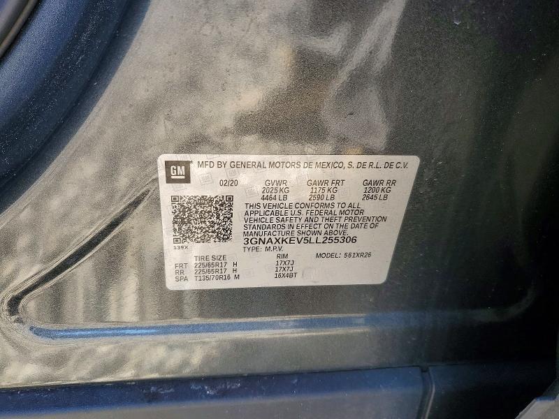 Photo 14 from auction – 2020 CHEVROLET EQUINOX with VIN 3GNAXKEV5LL255306