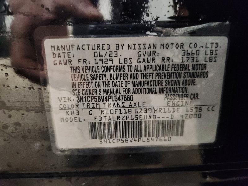 Photo 14 from auction – 2023 NISSAN KICKS S with VIN 3N1CP5BV4PL547660