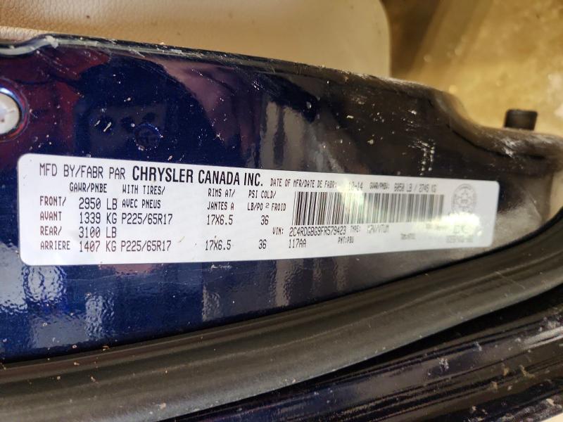 Photo 14 from auction – 2015 DODGE GRAND CARA with VIN 2C4RDGBG9FR579423
