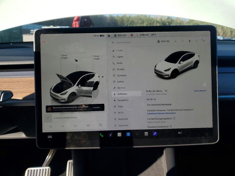 Photo 9 from auction – 2024 TESLA MODEL Y with VIN 7SAYGDED1RF182598