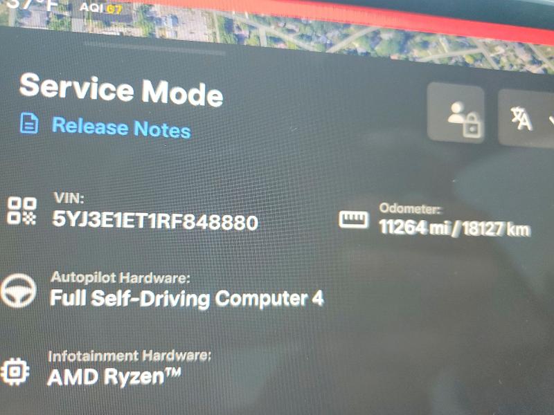 Photo 9 from auction – 2024 TESLA MODEL 3 with VIN 5YJ3E1ET1RF848880