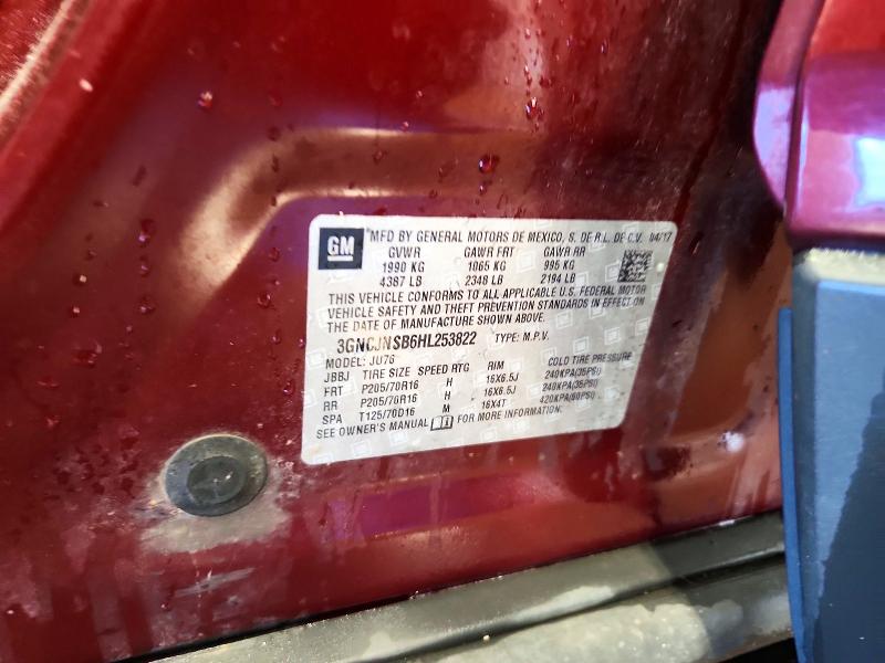 Photo 14 from auction – 2017 CHEVROLET TRAX LS with VIN 3GNCJNSB6HL253822