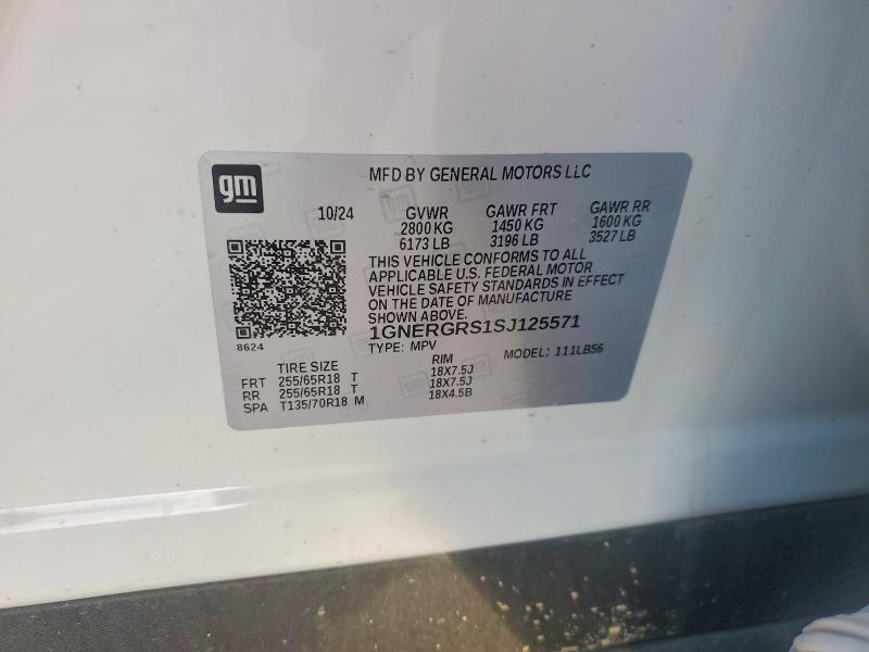 Photo 14 from auction – 2025 CHEVROLET TRAVERSE with VIN 1GNERGRS1SJ125571