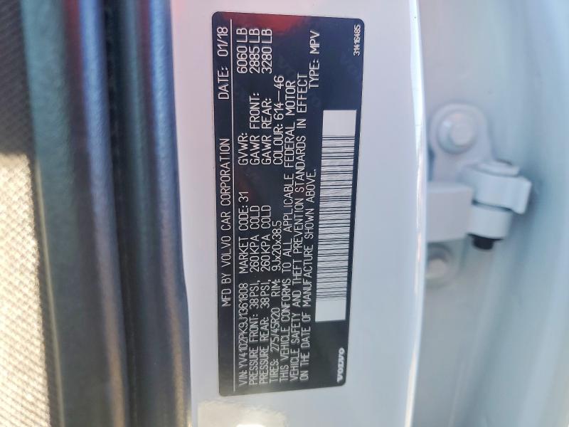 Photo 14 from auction – 2018 VOLVO XC90 T5 with VIN YV4102PK9J1361808