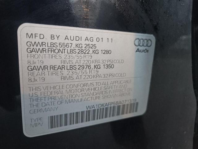 Photo 10 from auction – 2011 AUDI Q5 PREMIUM with VIN WA1DKAFP5BA071319