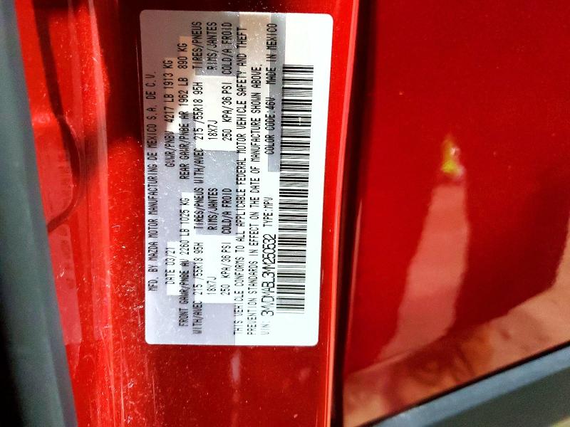 Photo 14 from auction – 2021 MAZDA CX-30 SELE with VIN 3MVDMABL3MM250532