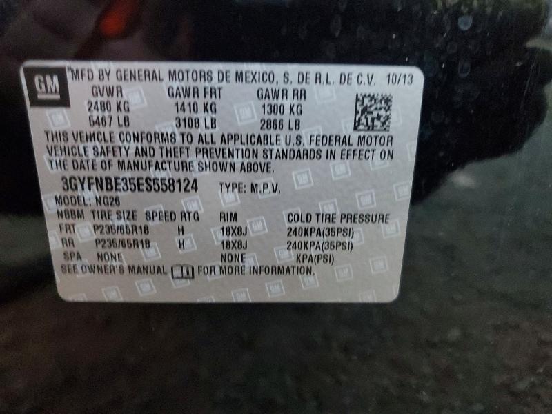 Photo 14 from auction – 2014 CADILLAC SRX LUXURY with VIN 3GYFNBE35ES558124