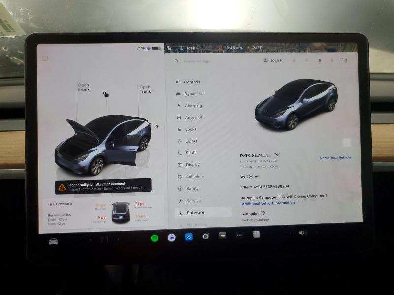 Photo 9 from auction – 2024 TESLA MODEL Y with VIN 7SAYGDEE3RA288234