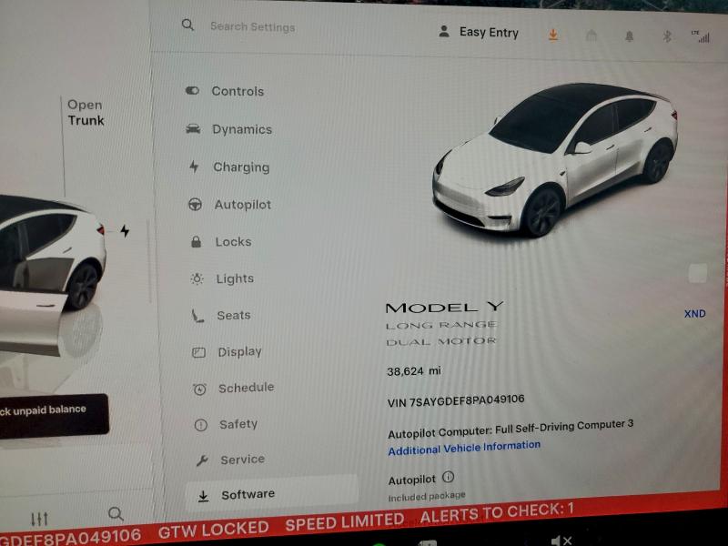 Photo 9 from auction – 2023 TESLA MODEL Y with VIN 7SAYGDEF8PA049106