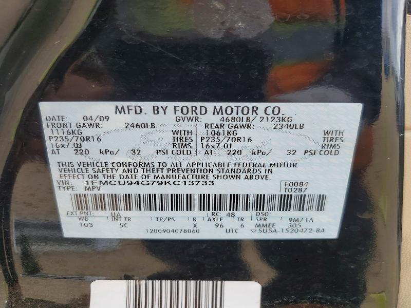 Photo 14 from auction – 2009 FORD ESCAPE LIM with VIN 1FMCU94G79KC13733