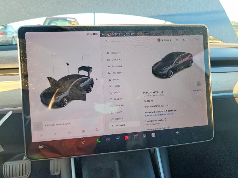 Photo 9 from auction – 2018 TESLA MODEL 3 with VIN 5YJ3E1EA0JF023724