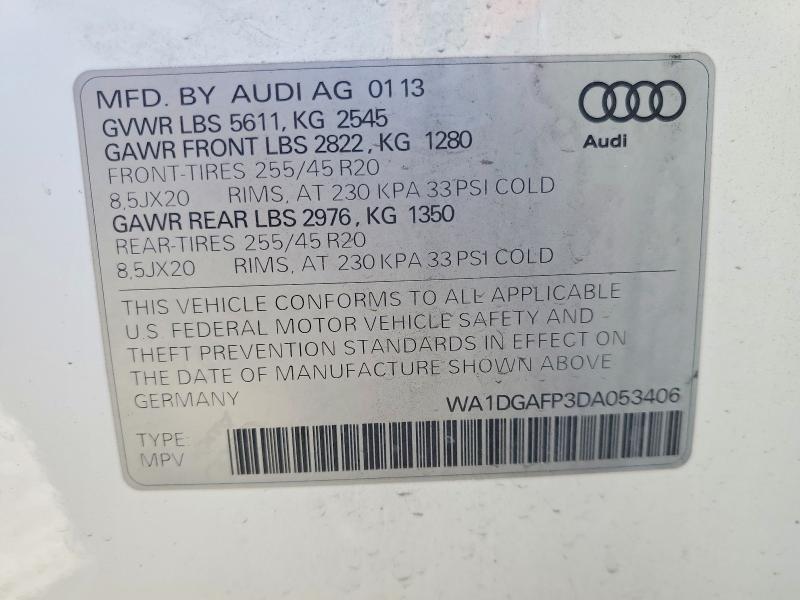 Photo 14 from auction – 2013 AUDI Q5 PREMIUM with VIN WA1DGAFP3DA053406