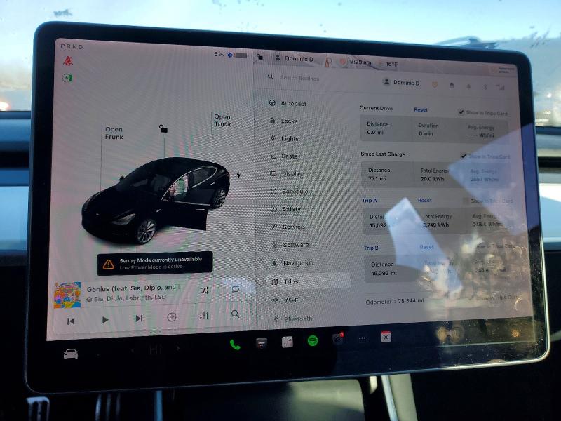 Photo 9 from auction – 2020 TESLA MODEL 3 with VIN 5YJ3E1EA8LF797917