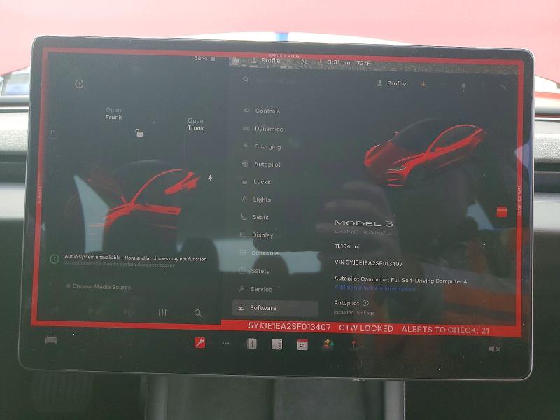 Photo 9 from auction – 2025 TESLA MODEL 3 with VIN 5YJ3E1EA2SF013407