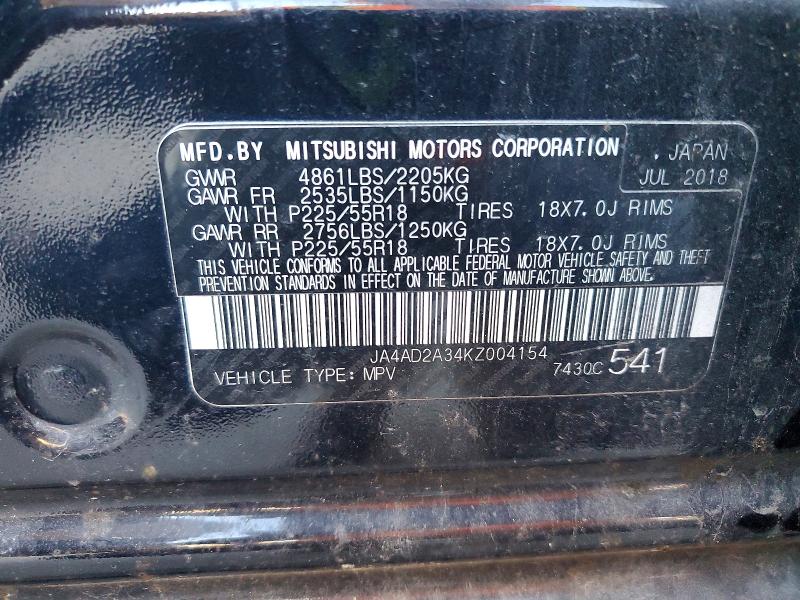 Photo 14 from auction – 2019 MITSUBISHI OUTLANDER with VIN JA4AD2A34KZ004154