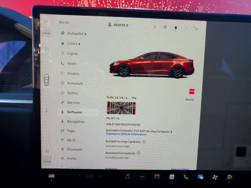 Photo 9 from auction – 2023 TESLA MODEL S with VIN 5YJSA1E62PF512296
