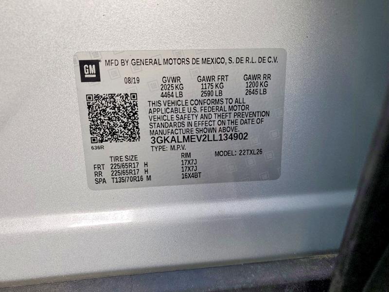 Photo 14 from auction – 2020 GMC TERRAIN SL with VIN 3GKALMEV2LL134902
