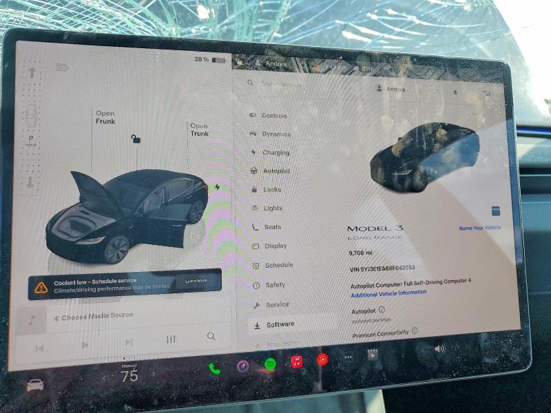 Photo 9 from auction – 2025 TESLA MODEL 3 with VIN 5YJ3E1EA6SF042053
