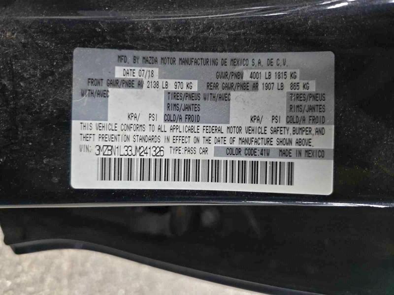 Photo 10 from auction – 2018 MAZDA 3 TOURING with VIN 3MZBN1L33JM241326