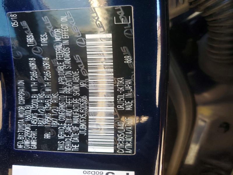 Photo 14 from auction – 2018 LEXUS GX with VIN JTJBM7FX5J5205356