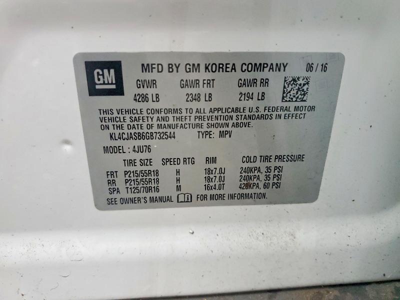 Photo 14 from auction – 2016 BUICK ENCORE with VIN KL4CJASB6GB732544