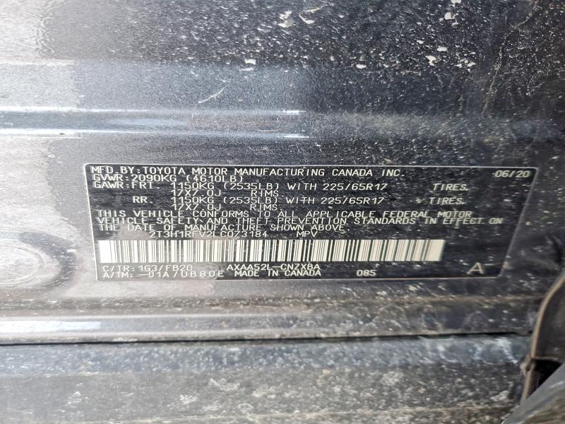 Photo 14 from auction – 2020 TOYOTA RAV4 with VIN 2T3H1RFV2LC073184