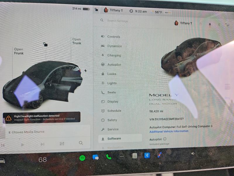 Zdjęcie 9 z aukcji – 2021 TESLA MODEL Y z VIN 5YJYGAEE5MF284127