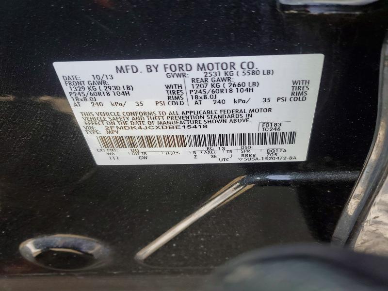 Photo 14 from auction – 2013 FORD EDGE SEL with VIN 2FMDK4JCXDBE15418