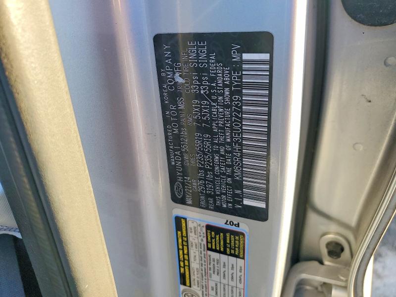 Photo 14 from auction – 2014 HYUNDAI SANTA FE with VIN KM8SR4HF3EU072739