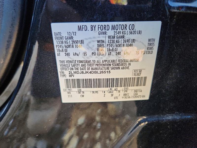 Photo 14 from auction – 2013 LINCOLN MKX with VIN 2LMDJ8JK4DBL26515